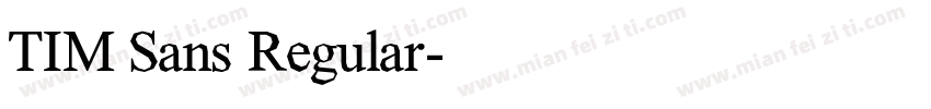 TIM Sans Regular字体转换